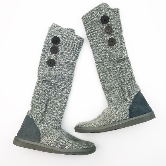 UGG Shoes - UGG {10} Gray Classic Cardy Tall Sweater Boots